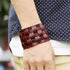 braunes rohleder armband herren manschette breitarmband uniqal sale